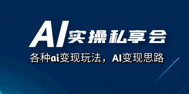 AI实操私享会，各种ai变现玩法，AI变现思路（67节课）-博学库
