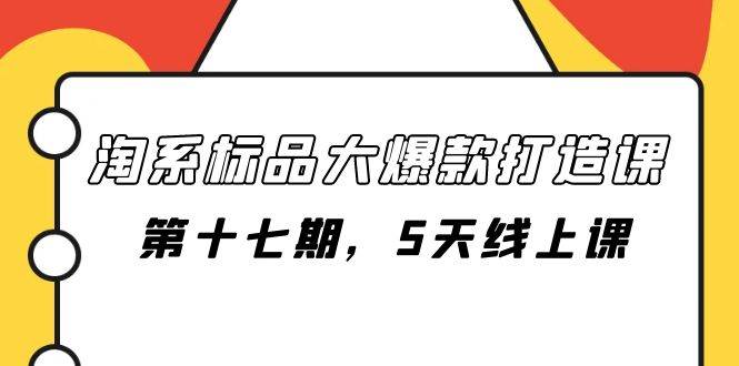 淘系标品大爆款打造课-第十七期，5天线上课-博学库
