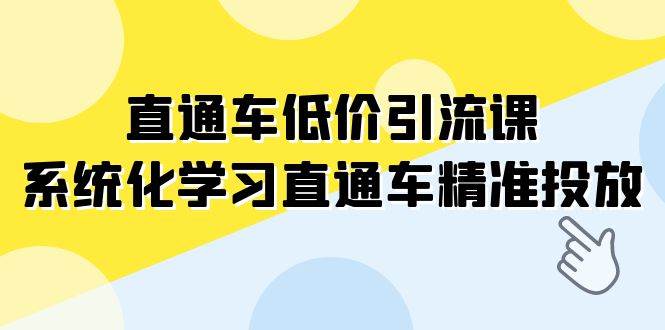直通车-低价引流课，系统化学习直通车精准投放（14节课）-博学库