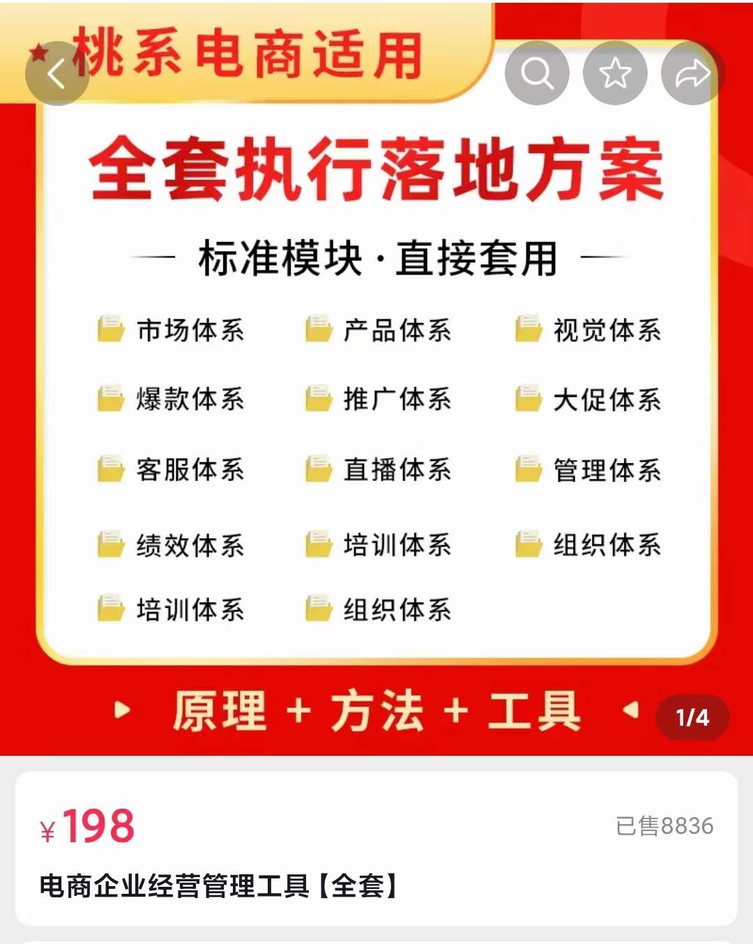 外面卖198·电商企业经营管理工具：全套执行落地方案 标准模块·直接套用-博学库