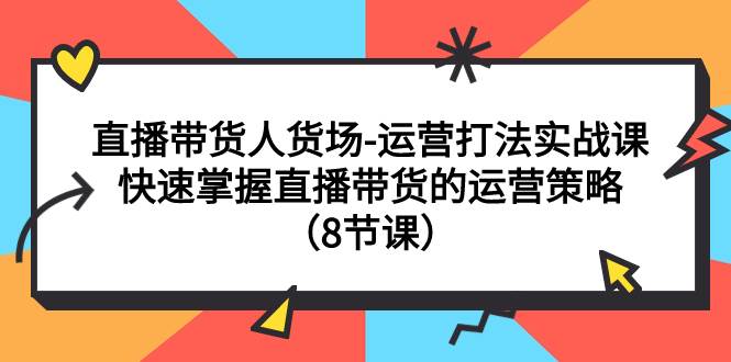 直播带货人货场-运营打法实战课：快速掌握直播带货的运营策略（8节课）-博学库