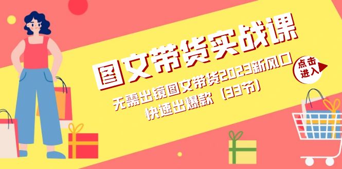 图文带货实战课：无需出镜图文带货2023新风口，快速出爆款（33节）-博学库
