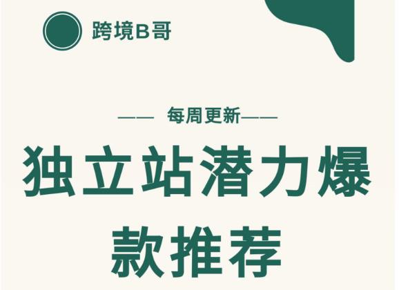 【跨境B哥】独立站潜力爆款选品推荐，测款出单率高达百分之80（每周更新）-博学库