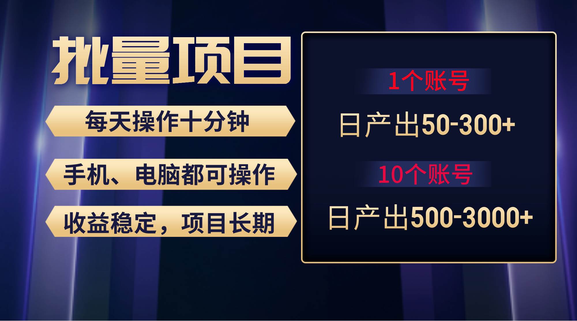 红利项目稳定月入过万，无脑操作好上手，轻松日入300+-博学库