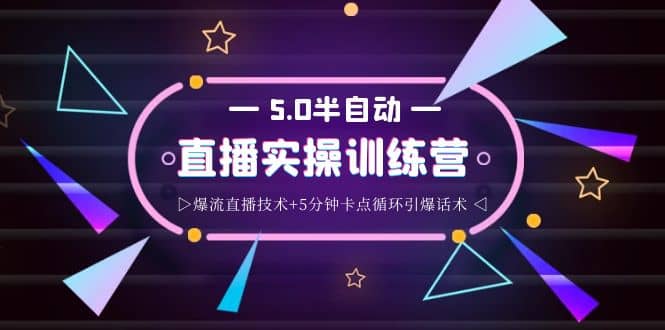 蚂蚁·5.0半自动直播2345打法，半自动爆流直播技术+5分钟卡点循环引爆话术-博学库