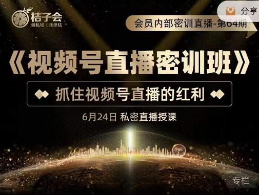 《视频号直播密训班》，抓住视频号直播的红利 价值12800-博学库