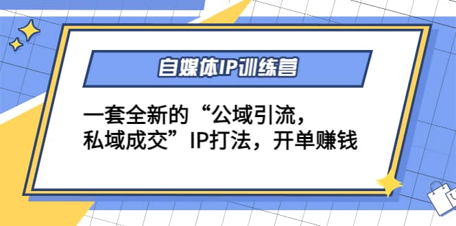自媒体IP训练营(12+13期)一套全新的“公域引流，私域成交”IP打法-博学库