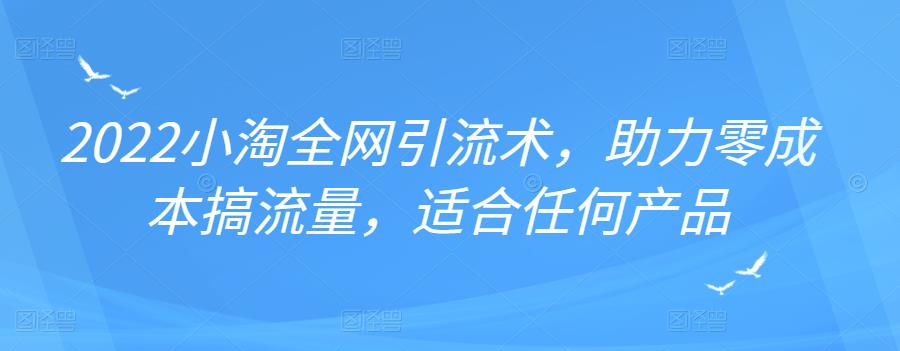 2022年小淘全网引流术，助力零成本搞流量，适合任何产品-博学库