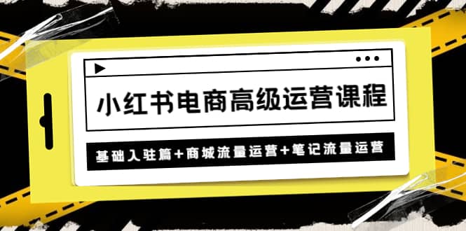 小红书电商高级运营课程：基础入驻篇+商城流量运营+笔记流量运营-博学库
