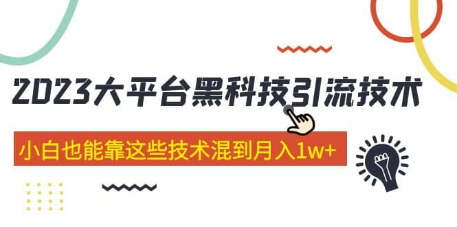价值4899的2023大平台黑科技引流技术 29节课-博学库