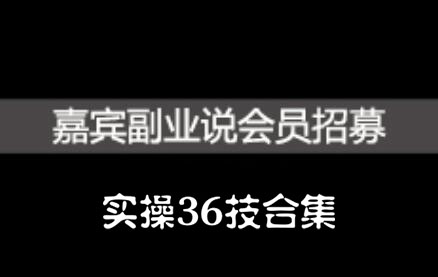 嘉宾副业说实操36技合集，价值1380元-博学库