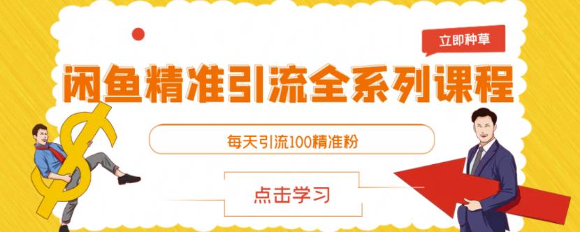 闲鱼精准引流全系列课程，每天引流100精准粉【视频课程】-博学库
