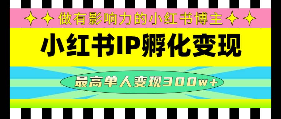 某收费培训-小红书IP孵化变现：做有影响力的小红书博主-博学库