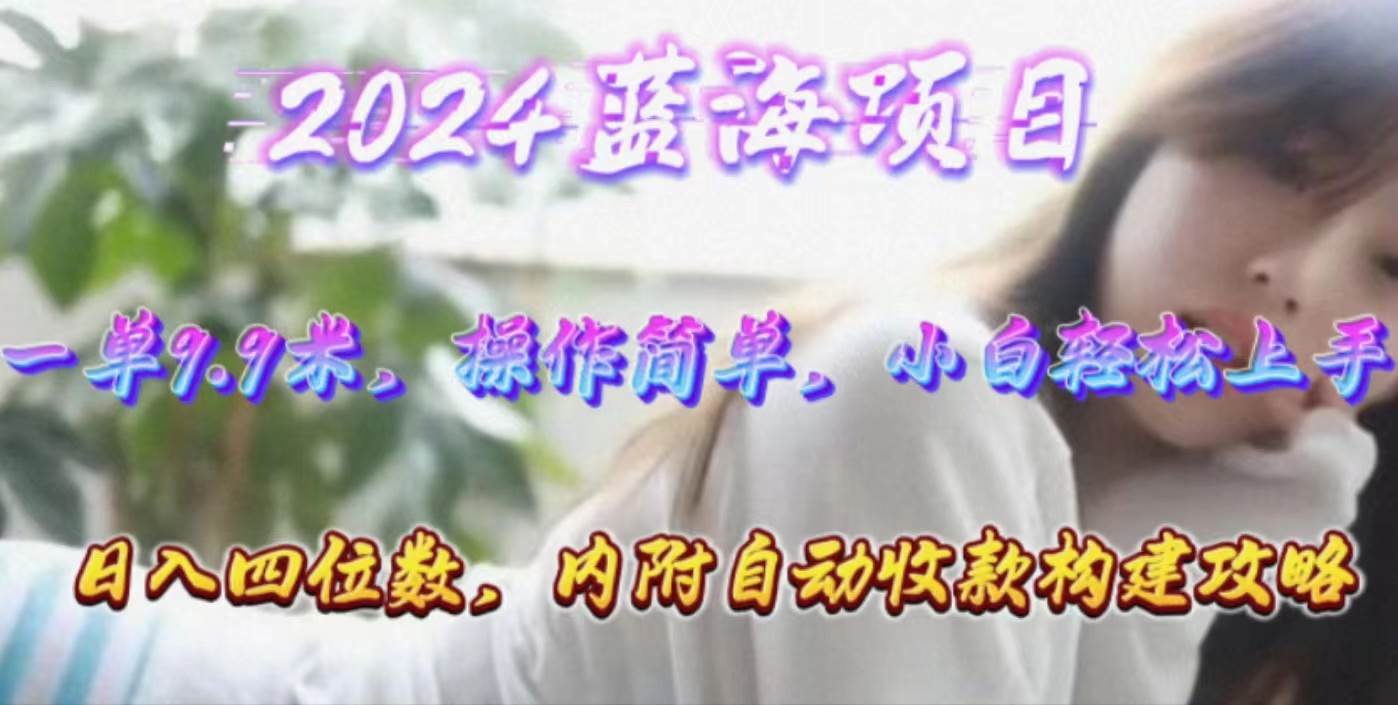 年轻群体的蓝海市场，1单9.9元，操作简单，小白轻松上手，日入四位数-博学库