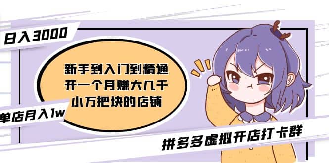 拼多多虚拟开店打卡群：新手到入门到精通-博学库