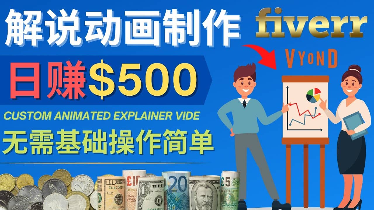 制作解说类动画视频（Animated Explainer）日赚500美元以上 – 0基础可操作-博学库