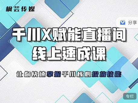枫芸传媒-线上千川提升课，提升千川认知，提升千川投放效果-博学库