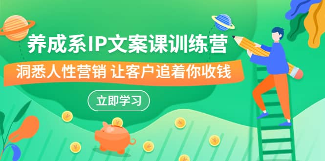 养成系-IP文案课训练营，文案心法的天花板 洞悉人性营销 让客户追着你收钱-博学库