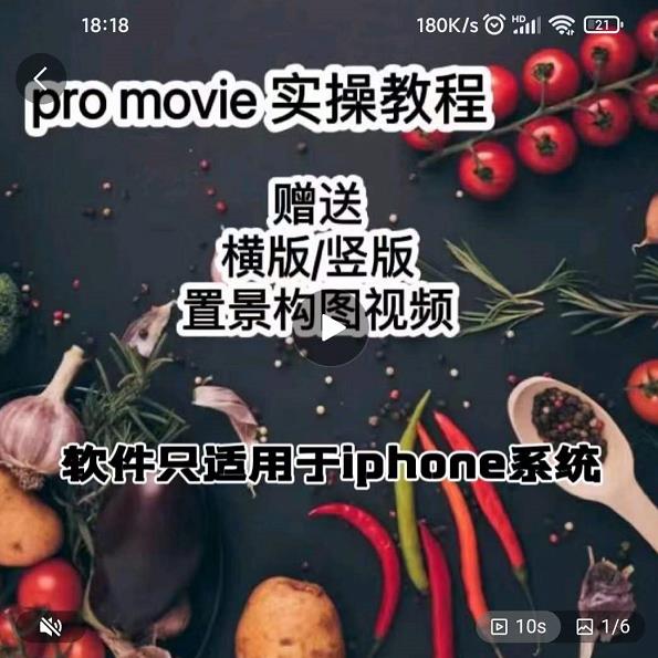 漆十二美食摄影，25​节promovie实操高手课节-博学库
