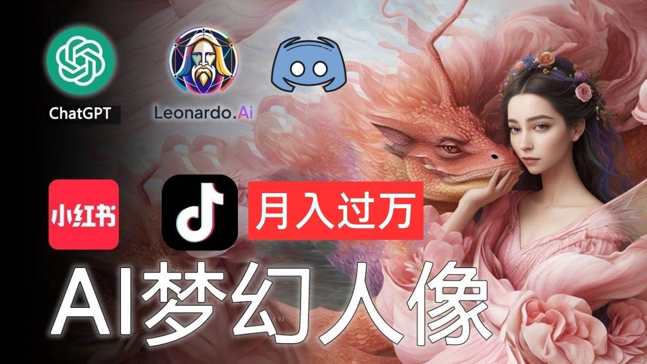 AI摄影梦幻人像：零基础也能月入过万的秘密-博学库