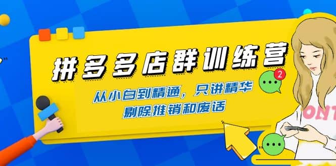 拼多多店群训练营：从小白到精通，只讲精华，剔除推销和废话-博学库