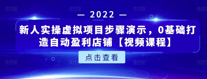 新人实操虚拟项目步骤演示，0基础打造自动盈利店铺【视频课程】-博学库