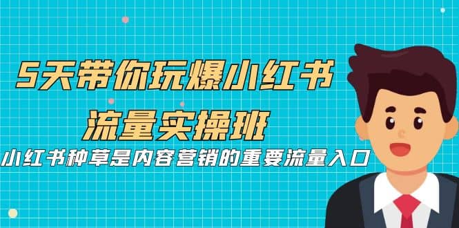 5天带你玩爆小红书流量实操班，小红书种草是内容营销的重要流量入口-博学库