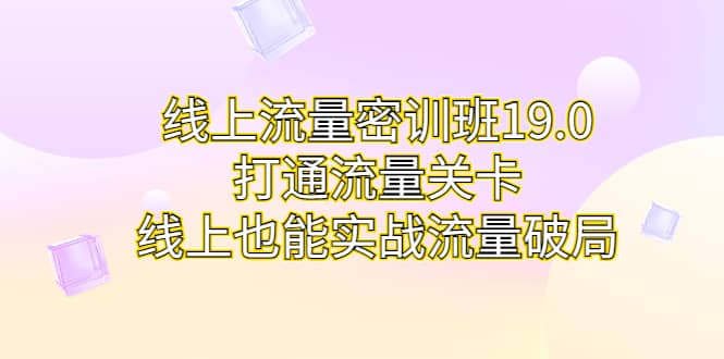 线上流量密训班19.0，打通流量关卡，线上也能实战流量破局-博学库