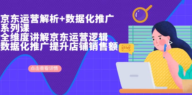 京东运营解析与数据化推广系列课，全维度讲解京东运营逻辑+数据化推广提升店铺销售额-博学库