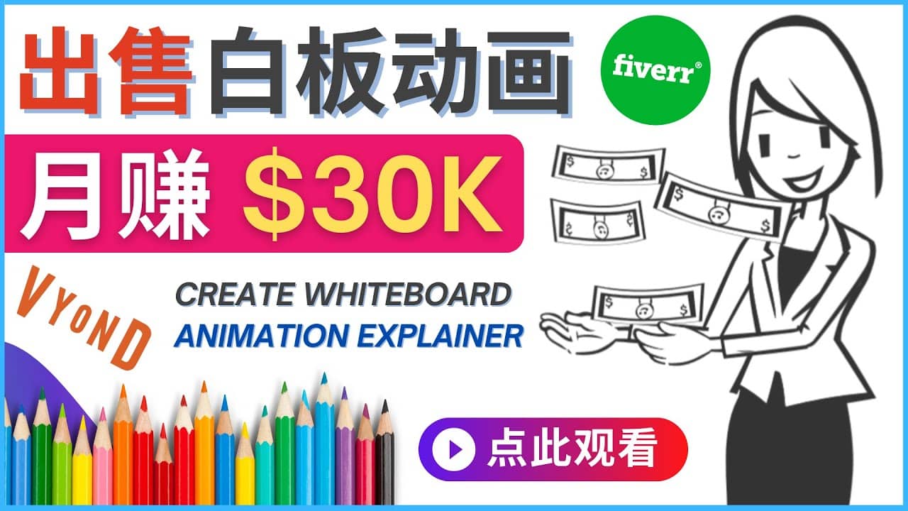 如何用最简单制作白板动画（WhiteBoard Animation）月赚3万美元-博学库