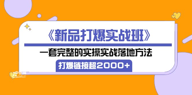 《新品打爆实战班》一套完整的实操实战落地方法，打爆链接超2000+（38节课)-博学库