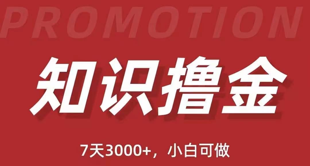 抖音知识撸金项目：执行力强当天见收益(教程+资料)-博学库
