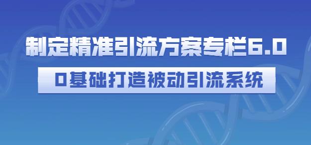 制定精准引流方案专栏6.0，0基础打造被动引流系统-博学库