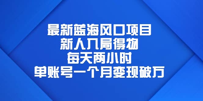 最新蓝海风口项目，新人入局得物，每天两小时，单账号一个月变现破万-博学库