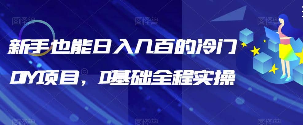 新手也能日入几百的冷门DIY项目，0基础全程实操【揭秘】-博学库