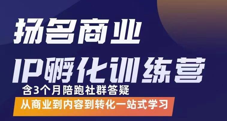 杨名商业IP孵化训练营，从商业到内容到转化一站式学 价值5980元-博学库