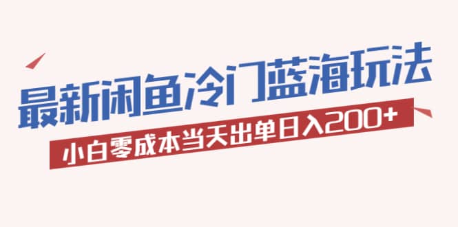 2023最新闲鱼冷门蓝海玩法，小白零成本当天出单日入200+-博学库