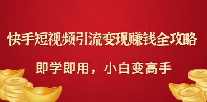 快手短视频引流变现赚钱全攻略：即学即用，小白变高手（价值980元）-博学库