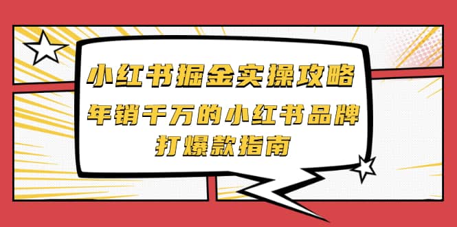 小红书掘金实操攻略，年销千万的小红书品牌打爆款指南-博学库
