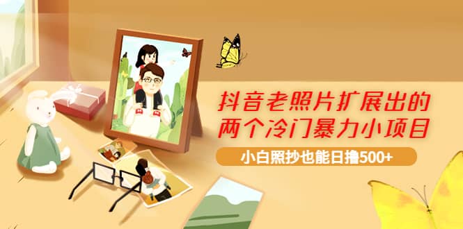 抖音老照片扩展出的两个冷门暴力小项目，小白照抄也能日撸500+-博学库