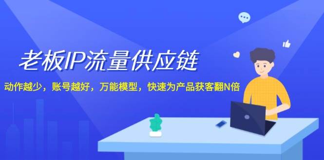 老板 IP流量 供应链，动作越少，账号越好，万能模型，快速为产品获客翻N倍-博学库