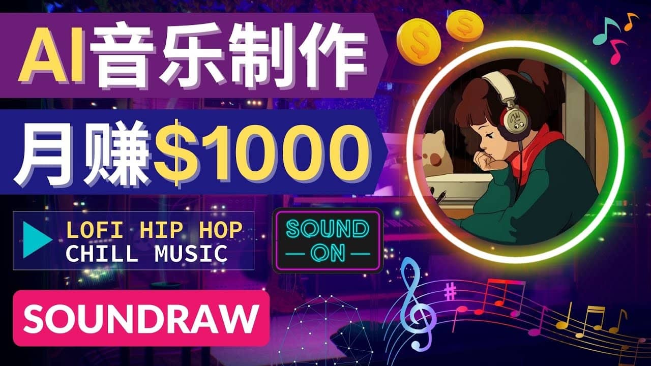 无需任何音乐基础： 使用AI软件制作Lofi Hip Hop Chill Music 月赚1000美元-博学库