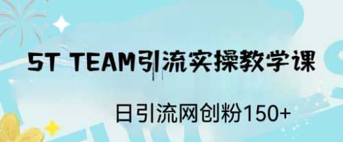 ST TEAM引流实操课，日引流网创粉100+-博学库