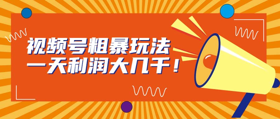 视频号粗暴玩法，一天利润大几千-博学库