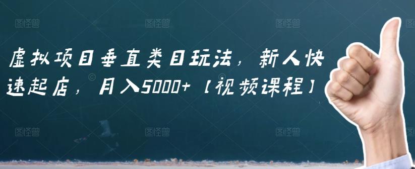 虚拟项目垂直类目玩法，新人快速起店，月入5000+【视频课程】-博学库