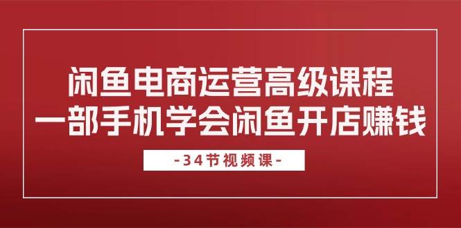 闲鱼电商运营高级课程，一部手机学会闲鱼开店赚钱（34节课）-博学库