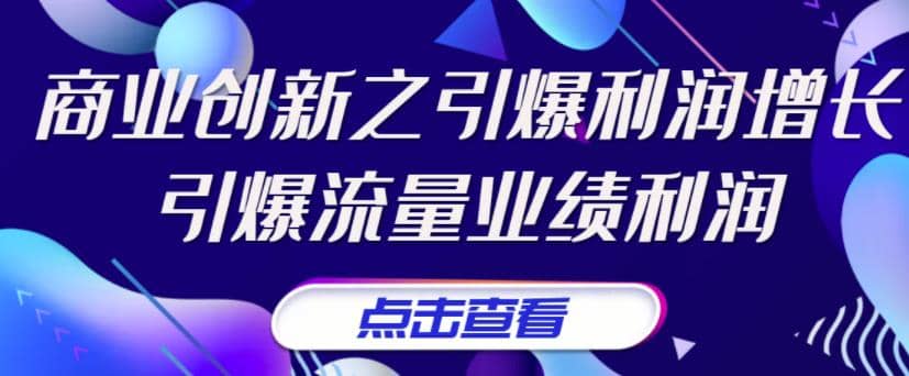 《商业创新之引爆利润增长》引爆流量业绩利润-博学库