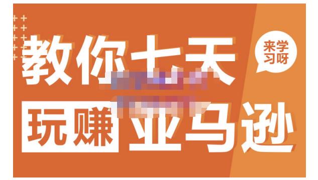 晟尧跨境·教你七天玩赚亚马逊，教你轻松玩赚亚马逊，适合小白学习-博学库