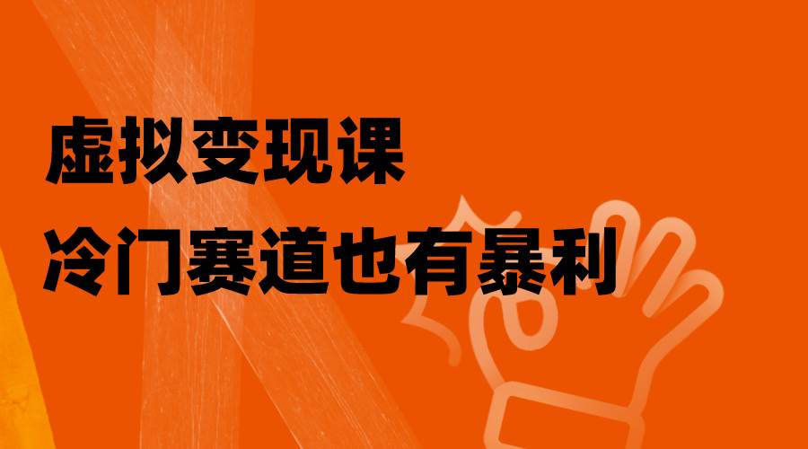 虚拟变现课，冷门赛道也有暴利，手把手教你玩转冷门私域-博学库