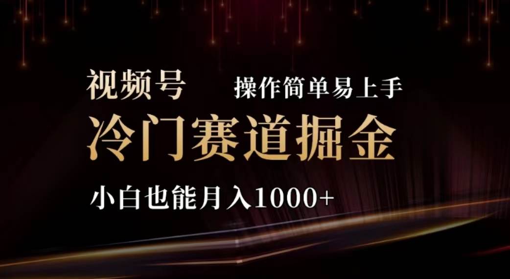 2024视频号冷门赛道掘金，操作简单轻松上手，小白也能月入1000+-博学库
